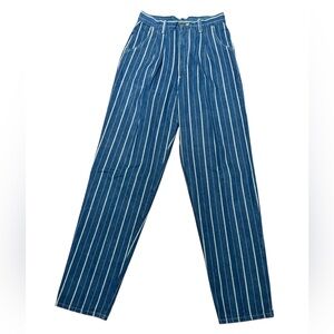 Vintage Time & Place Women’s Size 9/10 Blue Striped High Waist Jeans Made in USA